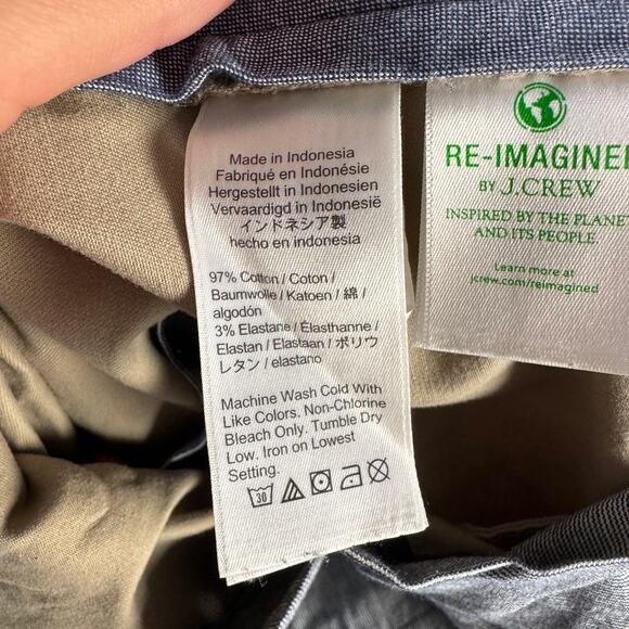 J.Crew 770 Straight-fit Stretch Chino Pants 33x32 Khaki Flat Front Twill Zip Fly - Picture 8 of 9